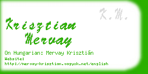 krisztian mervay business card